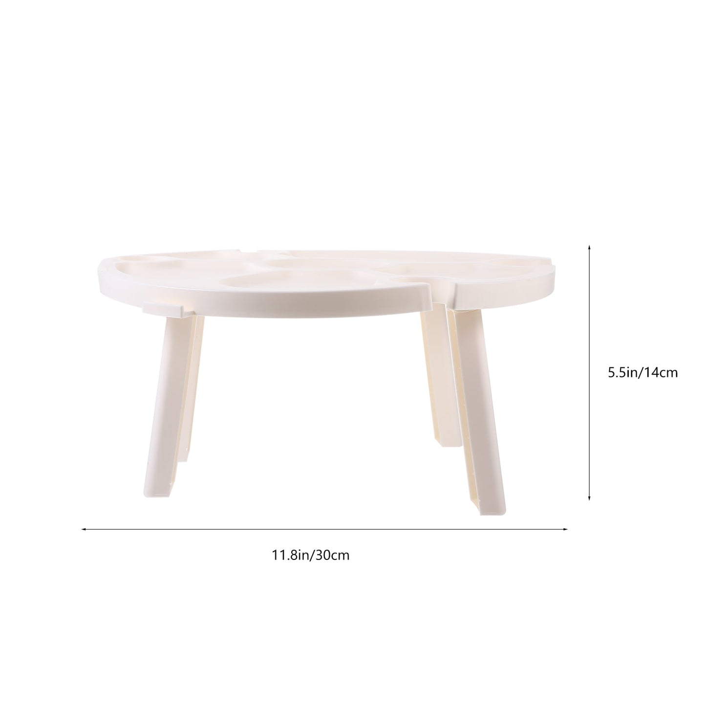 SWETRACE Small Outdoor Table Folding White Plastic 1Pcs 5.5X11.8X11.8in V1189-LWWAL-20260327-03712