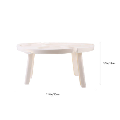 SWETRACE Small Outdoor Table Folding White Plastic 1Pcs 5.5X11.8X11.8in V1189-LWWAL-20260327-03712