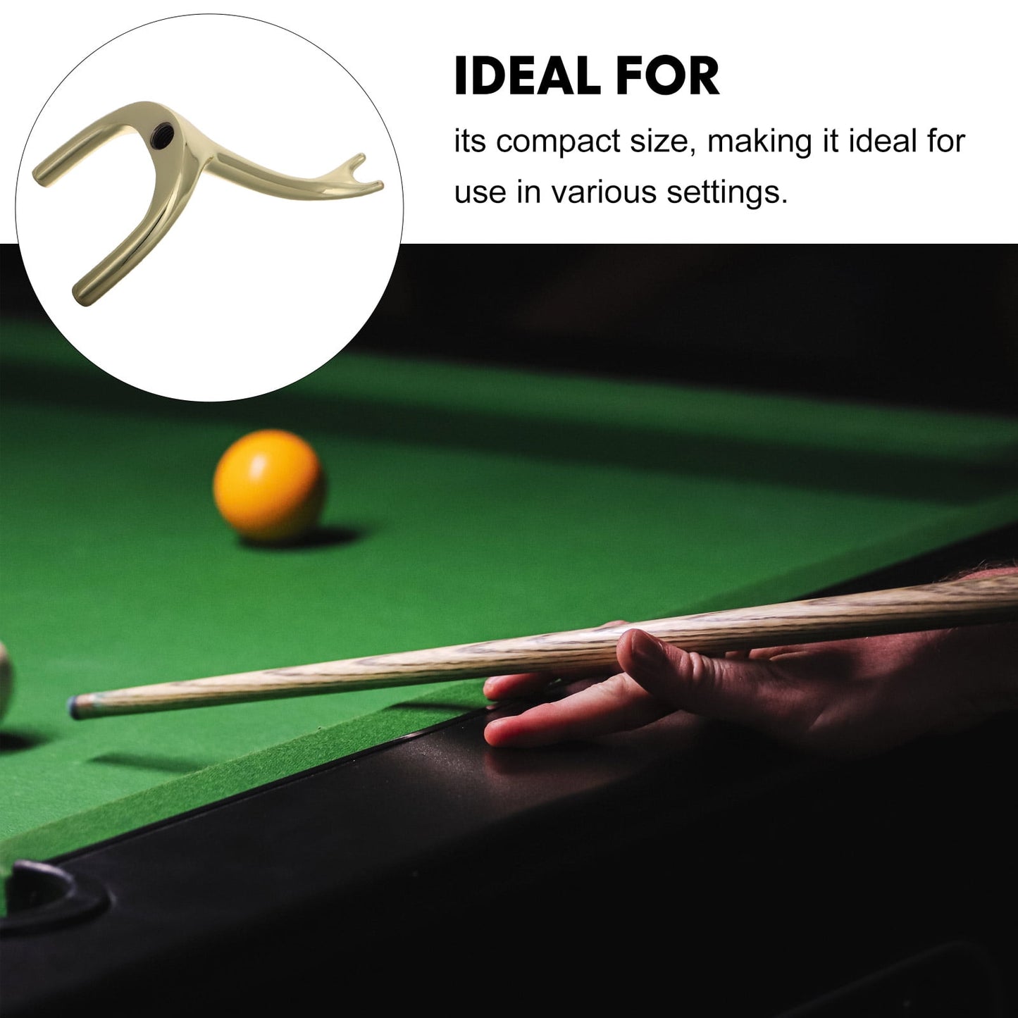 SWETRACE 1Pcs Elegant Copper Billiards Bridge Head for Pool Sticks and Rooms Stability V1189-LWWAL-20260327-03717