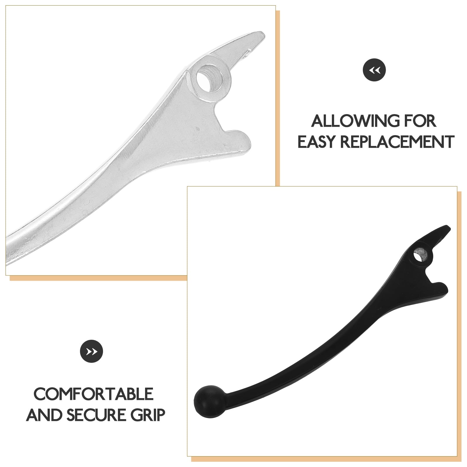 SWETRACE 4Pcs White Brake Handle for Scooters with Braking Control and Octagonal Shape V1189-LWWAL-20260327-03719