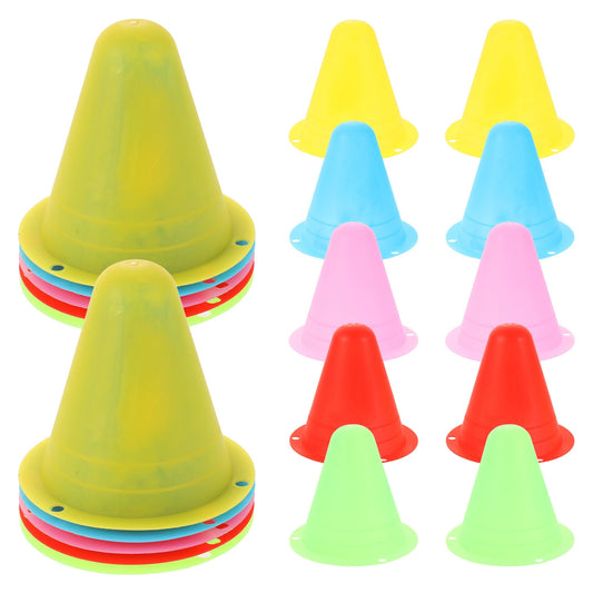 SWETRACE Mini Cones for Sports 20Pcs PE Skating Training Cones for Roller Skates Enthusiasts 11.8X11.8X2.9In V1189-LWWAL-20260327-03728