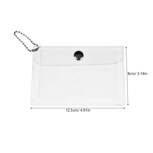 SWETRACE 1Set Compact Coin Purse Square Transparent PVC for Keychain and Outdoor Use by Students and Teens V1189-LWWAL-20260327-03736