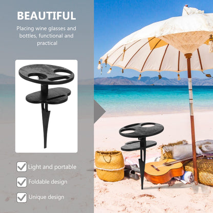 SWETRACE Outdoor Table Black Wooden Plastic 1Pc 11.8x7.9x7.9in V1189-LWWAL-20260327-03738