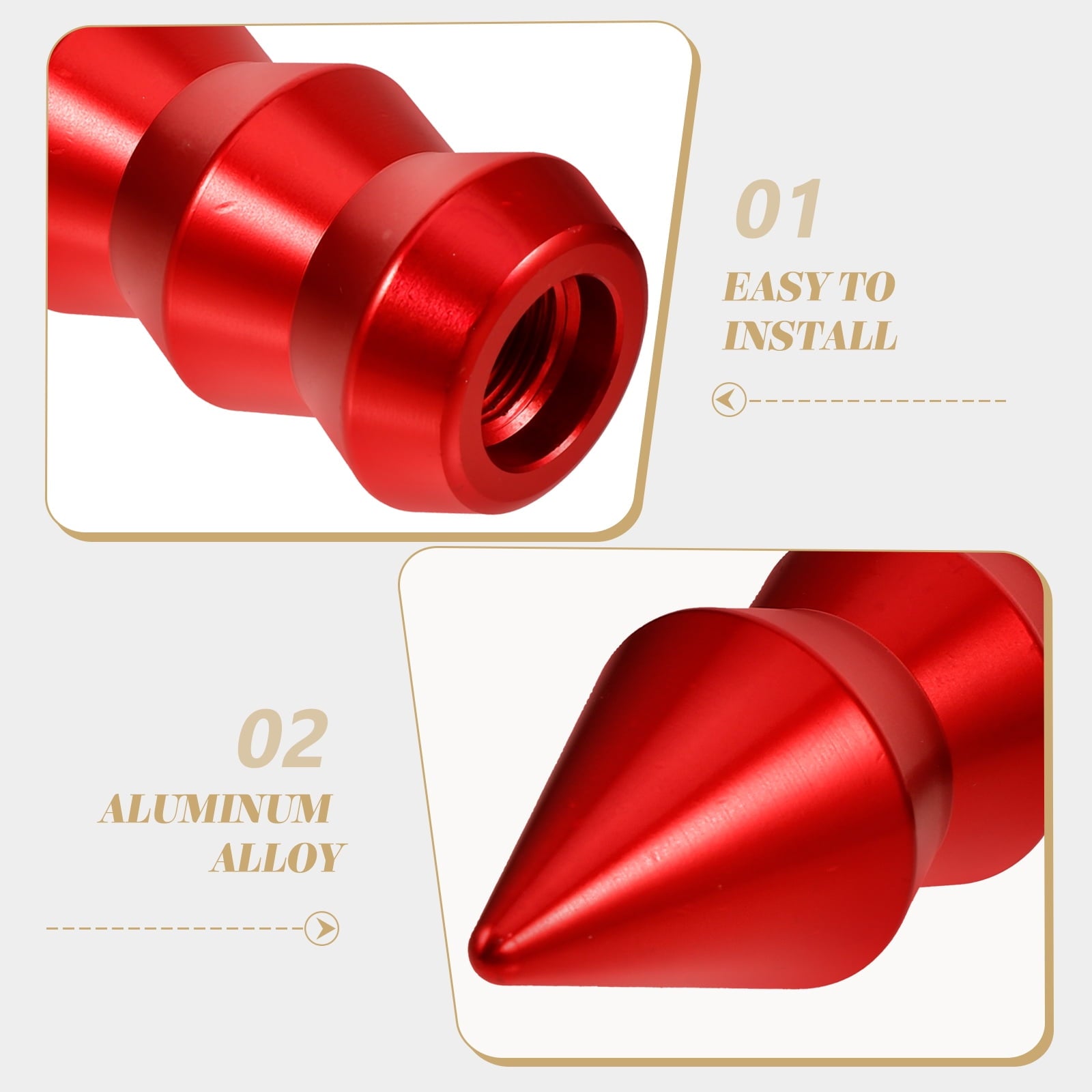 SWETRACE 1 Set Red Gear Stick Shift Knob for Car Gear Shift Handle Replacement V1189-LWWAL-20260327-03744