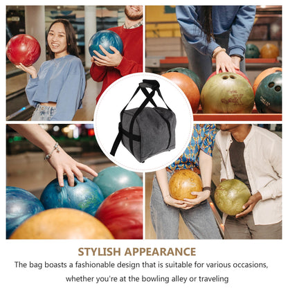 SWETRACE Single Ball Bowling Bag 1Pcs Grey Polyester with Ball Protection Feature for .7x8.7x8.7in V1189-LWWAL-20260327-03752
