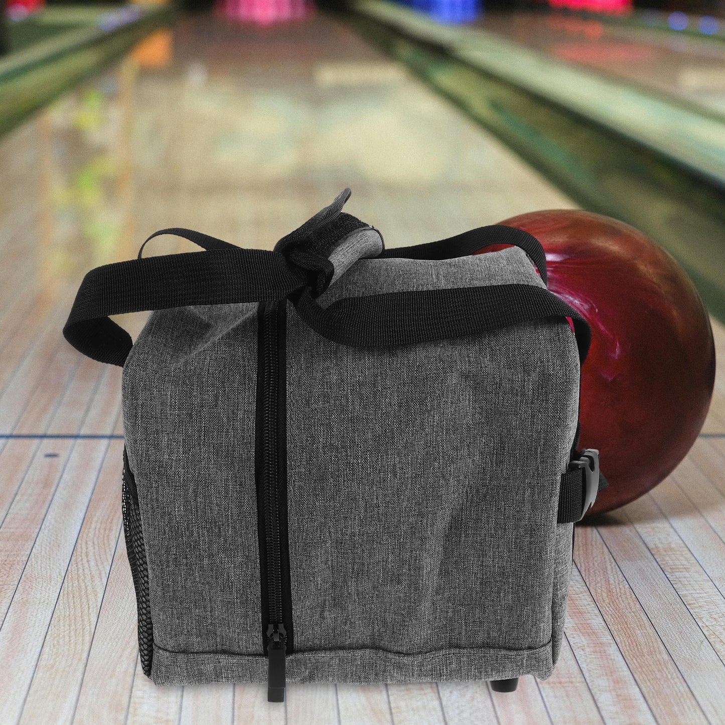 SWETRACE Single Ball Bowling Bag 1Pcs Grey Polyester with Ball Protection Feature for .7x8.7x8.7in V1189-LWWAL-20260327-03752