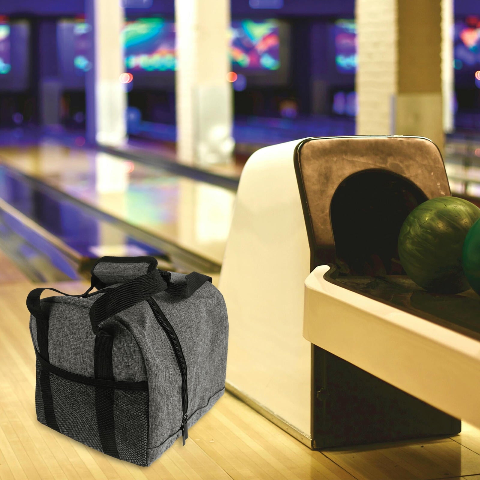 SWETRACE Single Ball Bowling Bag 1Pcs Grey Polyester with Ball Protection Feature for .7x8.7x8.7in V1189-LWWAL-20260327-03752