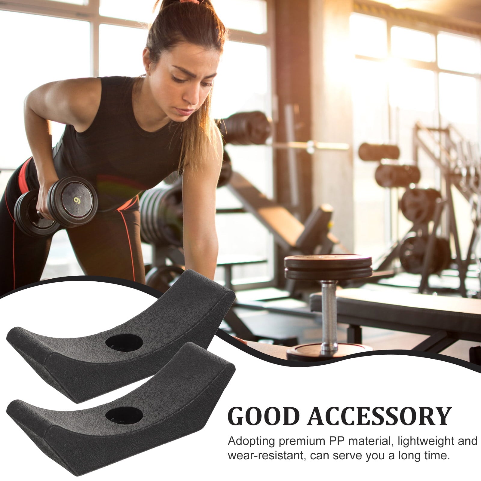 SWETRACE 4Pcs Small Dumbbell Rack Storage for Gym Accessories with Rectangular Shape and 15x5cm Size V1189-LWWAL-20260327-03774