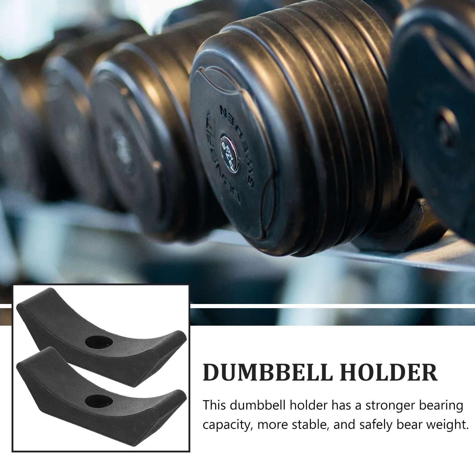 SWETRACE 4Pcs Small Dumbbell Rack Storage for Gym Accessories with Rectangular Shape and 15x5cm Size V1189-LWWAL-20260327-03774