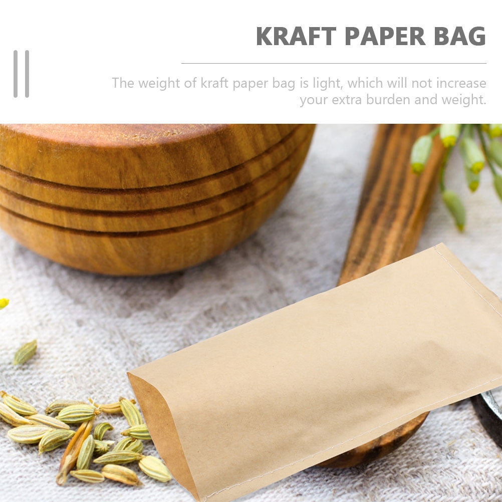 SWETRACE 100Pcs Light Yellow Rectangular Garden Paper Bags for Storage 5.1x3.5x0.04in V1189-LWWAL-20260327-03775