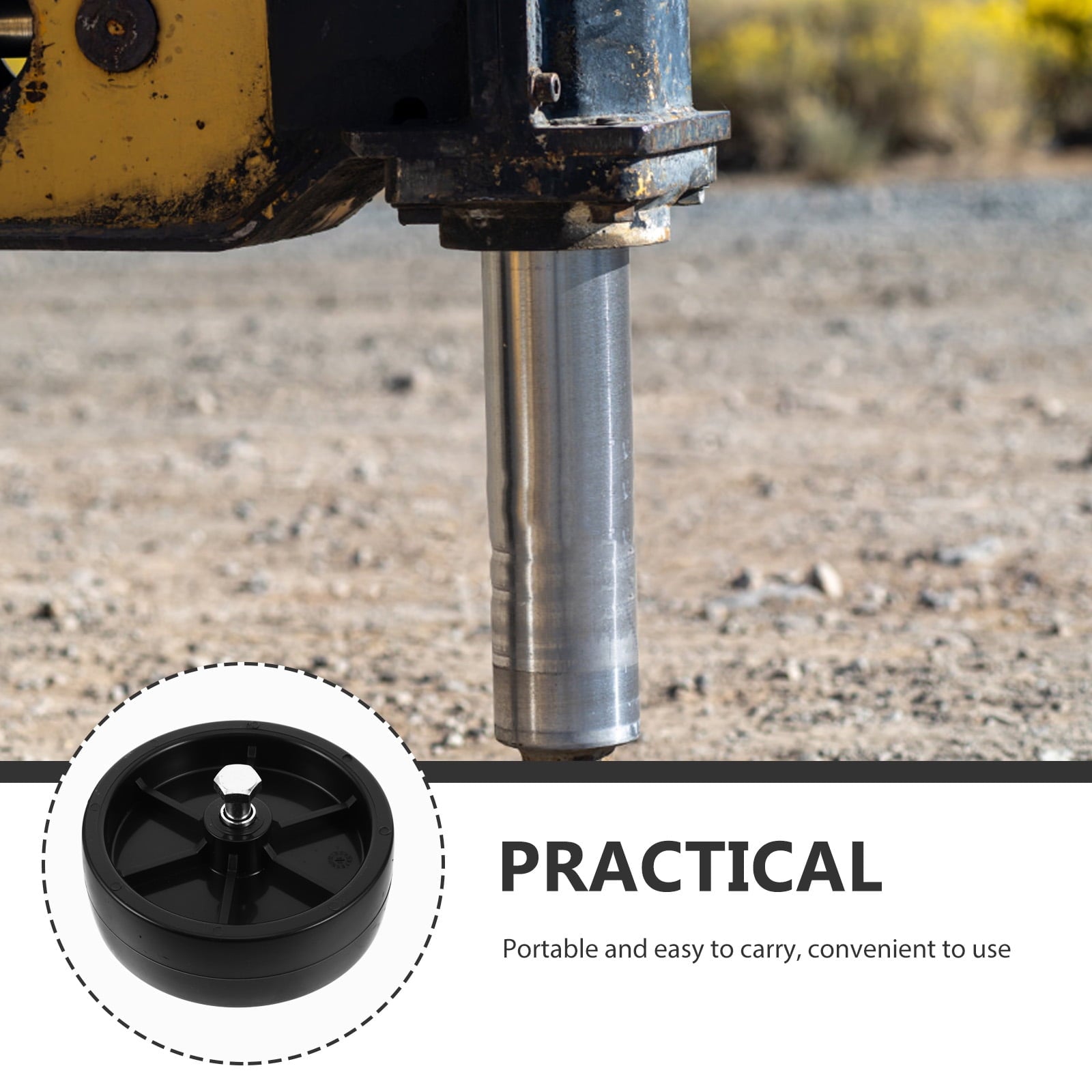 SWETRACE Stable Support Trailer Jack Wheel Replacement Black 1 Set V1189-LWWAL-20260327-03779
