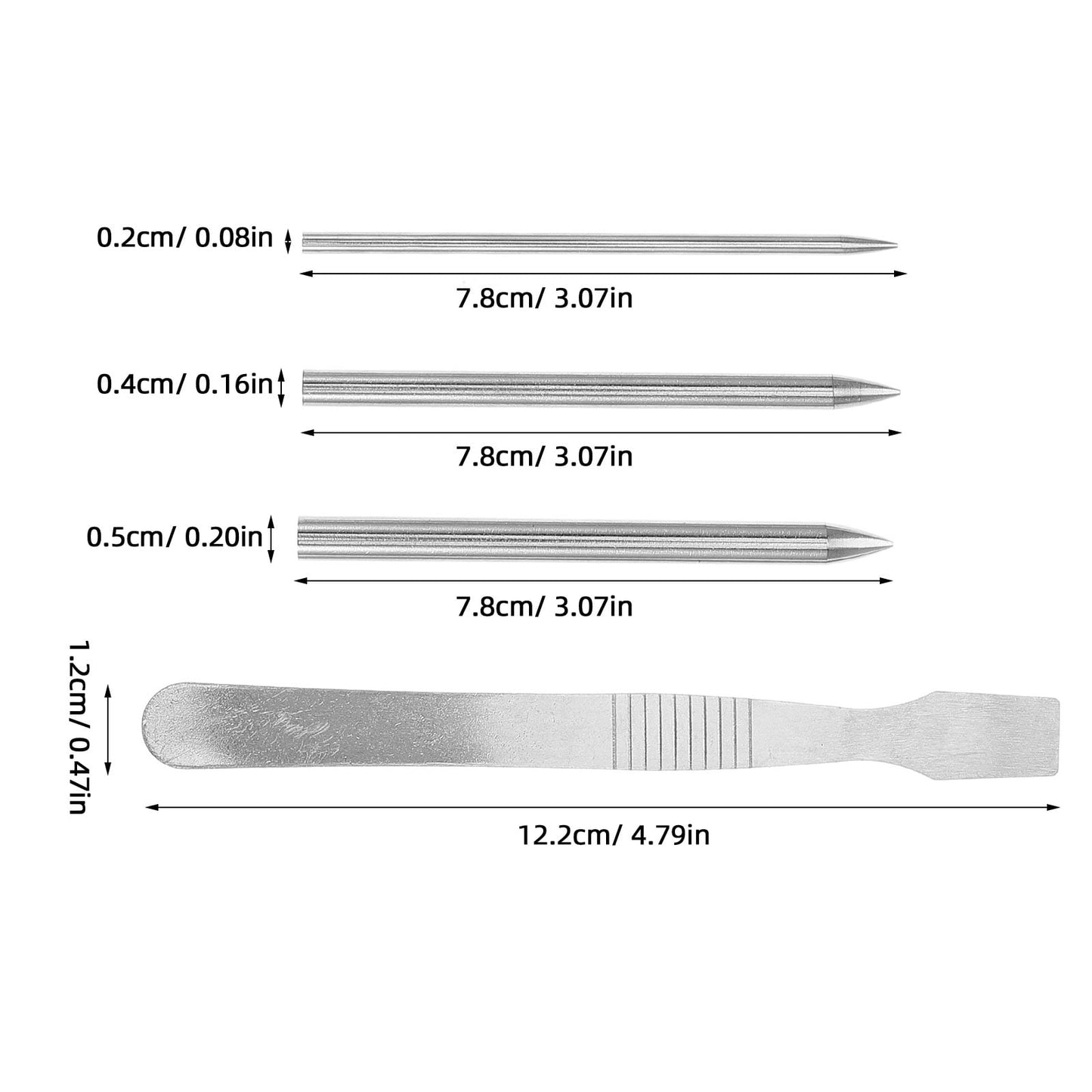 SWETRACE 4Set Pry Tool Stitching Baseball Glove Lacing Silver V1189-LWWAL-20260327-03787