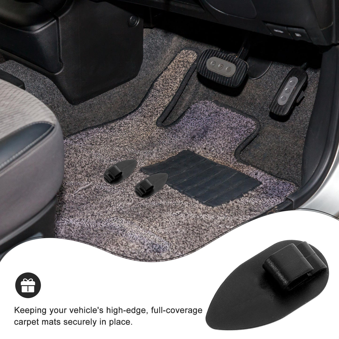 SWETRACE 10Pcs Car Floor Mat Clips Black Plastic for Vehicle Supply and Safety V1189-LWWAL-20260327-03788