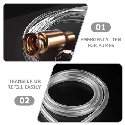 SWETRACE 1Pack Multi Color Gas Siphon Hose For Oil Change Fluid Transfer Emergency Use 157.20X0.59X0.59In V1189-LWWAL-20260327-03792