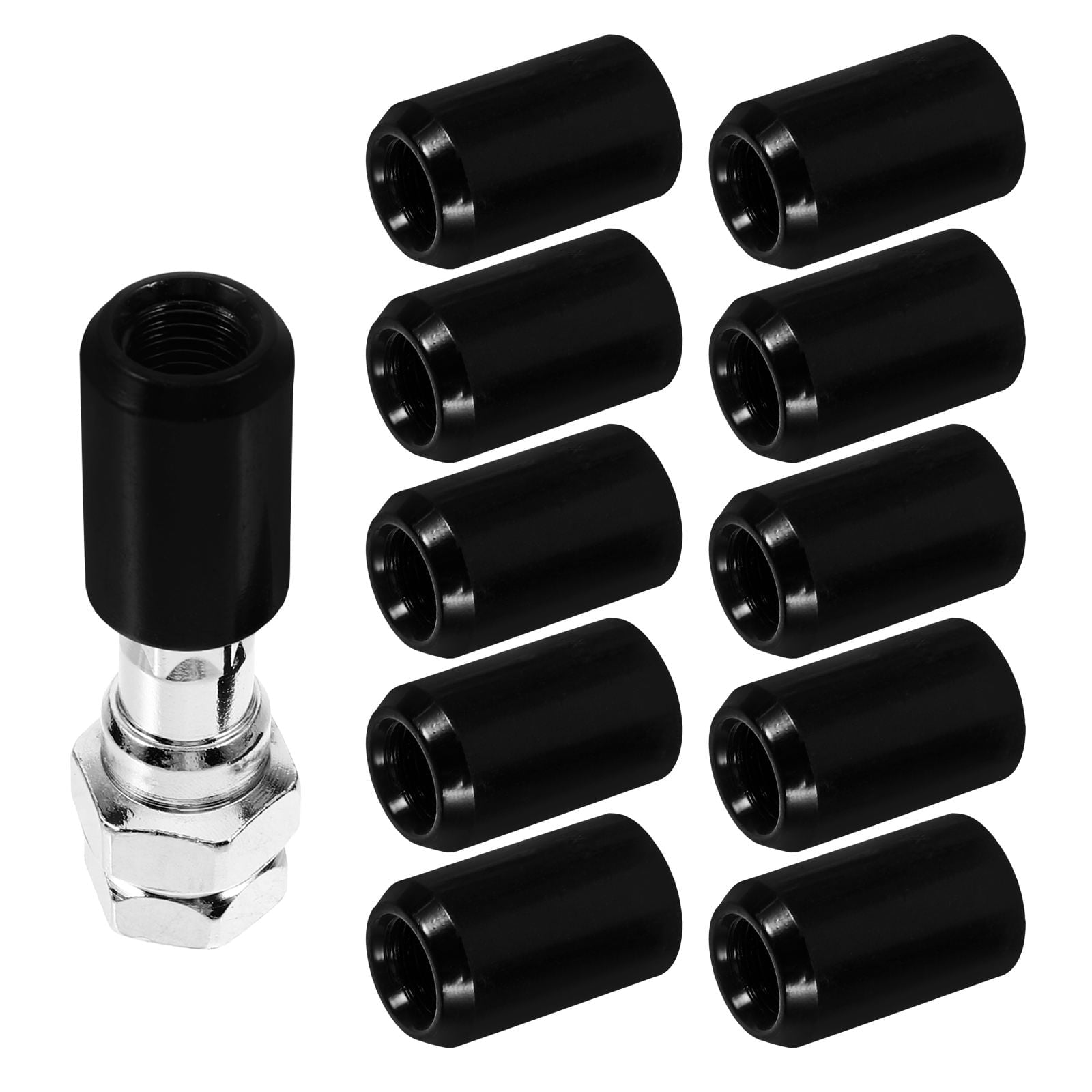 SWETRACE 16X Lug Nuts Black Aluminium Alloy Car Wheel Nut Covers Daily Use V1189-LWWAL-20260327-03805
