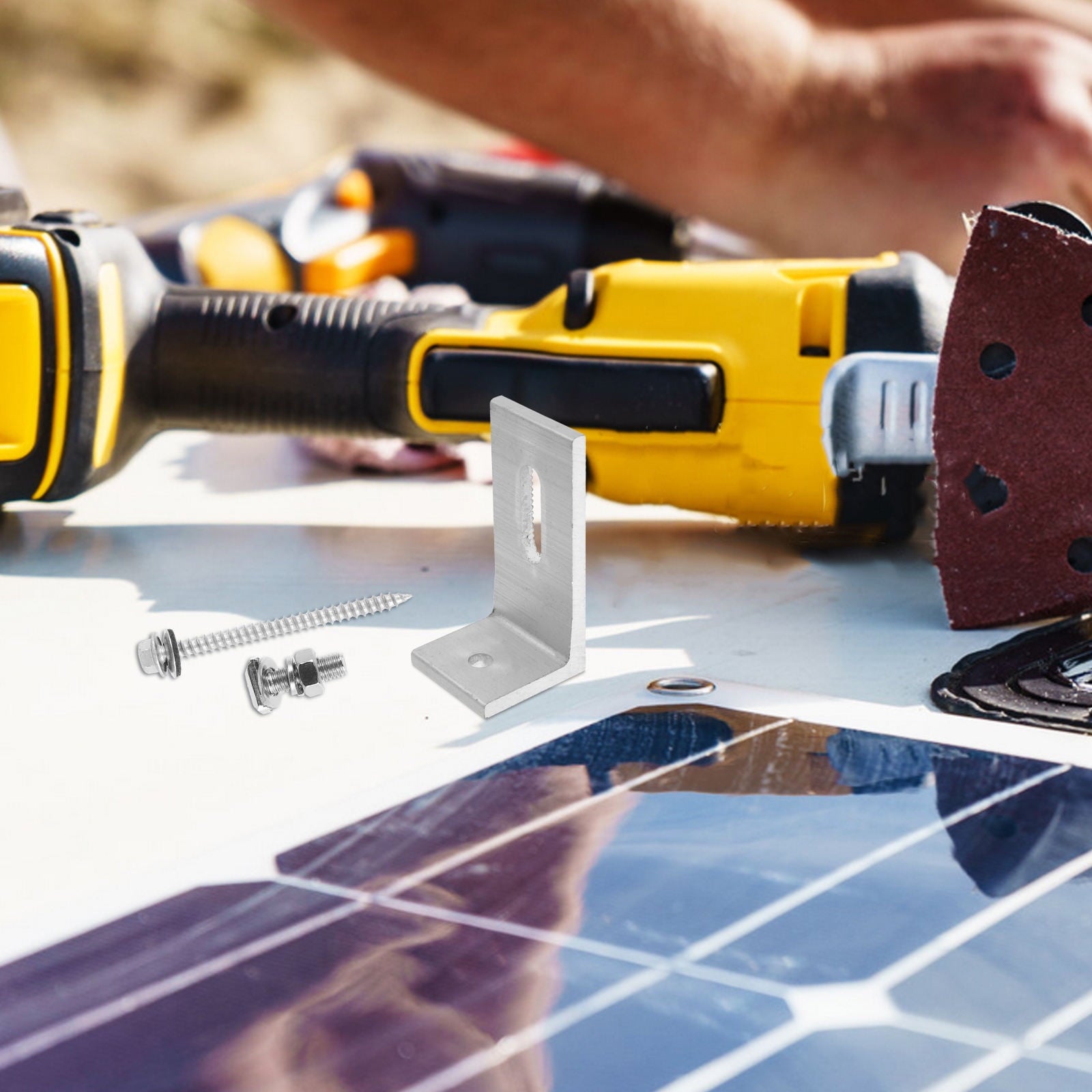 SWETRACE Aluminum Alloy Solar Panel Mounting 1 Set L Shaped For Rv Roof Installation And Support V1189-LWWAL-20260327-03807
