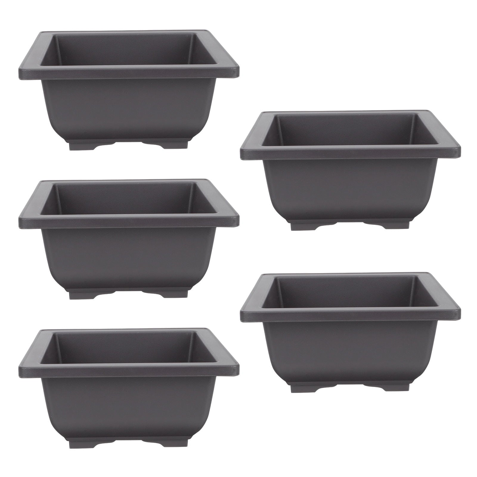 SWETRACE 5Pcs Square Flowerpots for Study Room and Office in Black 17x17cm V1189-LWWAL-20260327-03815