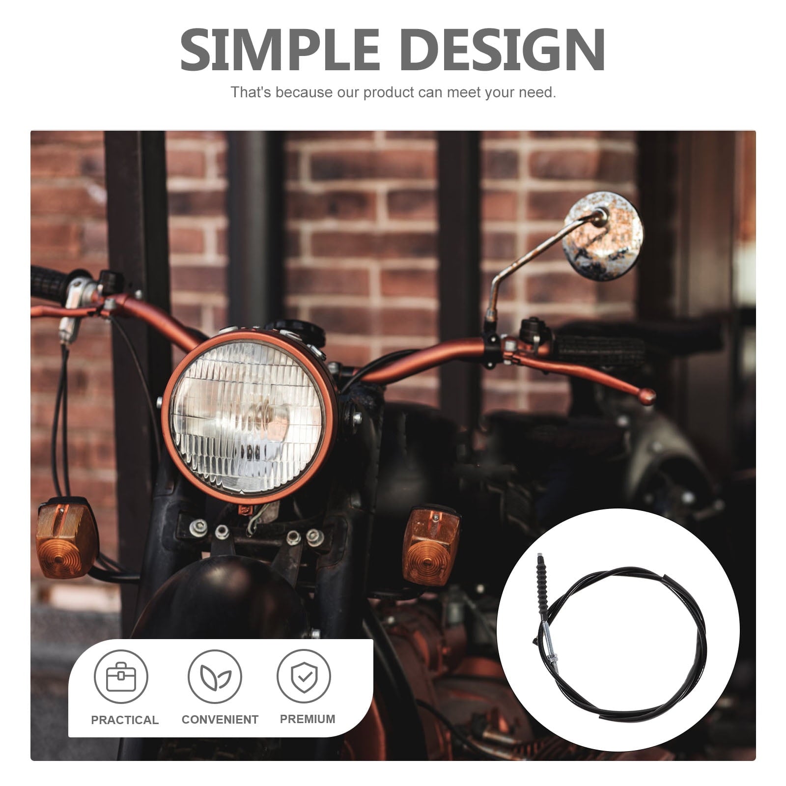 SWETRACE 1Pack Motorcycle Clutch Cable Extension Part Black PVC for ATV Scooter V1189-LWWAL-20260327-03823
