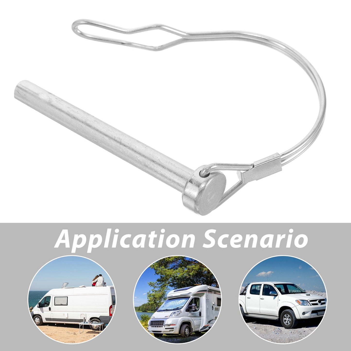 SWETRACE Hitch Lock Pin Travel Trailer Hitch Cotter Pin Stainless Steel Silver 1Set V1189-LWWAL-20260327-03824