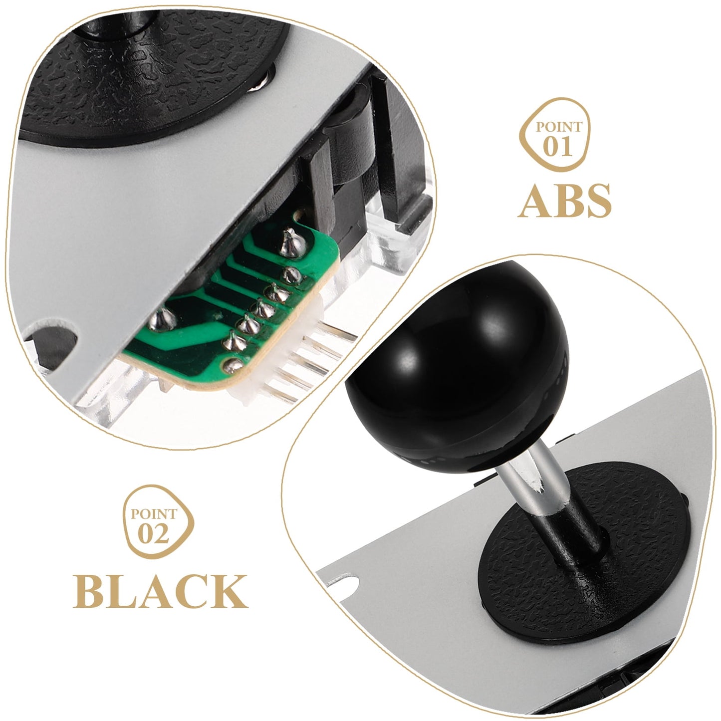 SWETRACE 1 Set Reusable Joystick Micro Switch Control for Gaming Arcade Use Black Color V1189-LWWAL-20260327-03825
