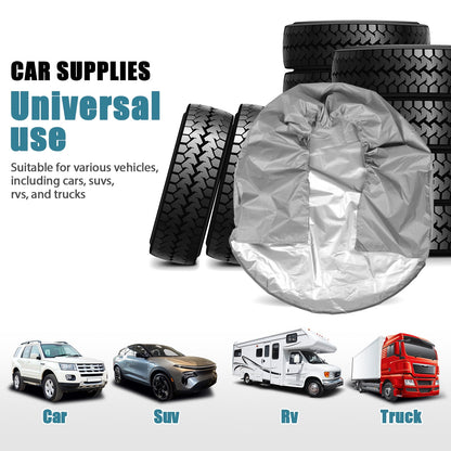 SWETRACE 1Pcs RV Spare Tire Cover in Grey Coated Polyester Prevents Cracking and Extends Lifespan V1189-LWWAL-20260327-03831