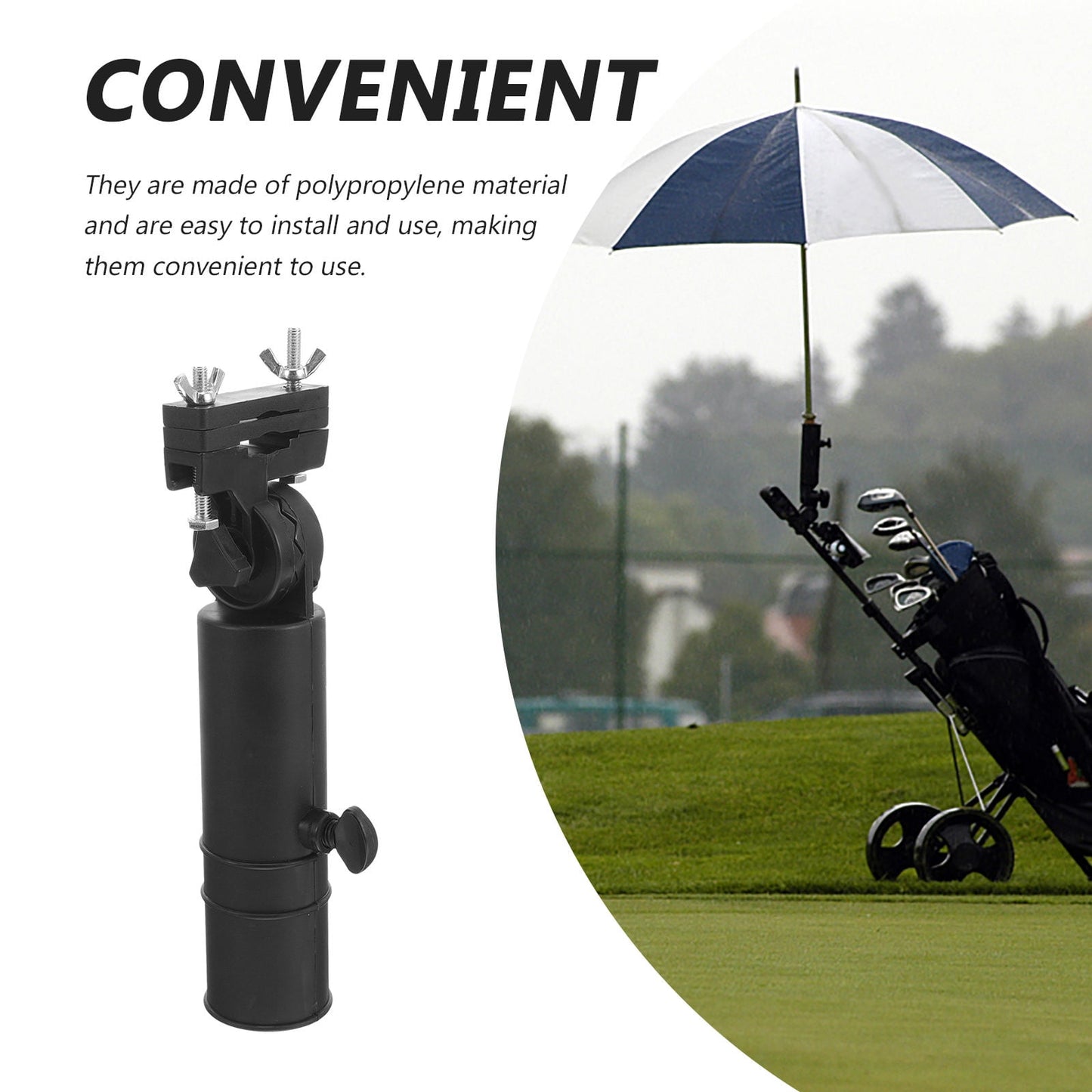 SWETRACE Humanized Design Golf Umbrella Holder Black Plastic 1Pack V1189-LWWAL-20260327-03834