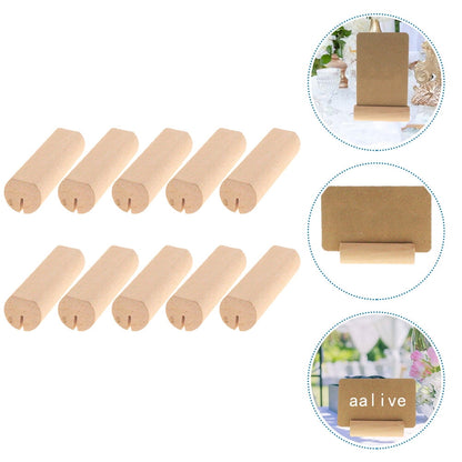 SWETRACE 10Pcs Wood Small Cards Holders Khaki Rectangular Slit for Home Decor Party Supplies V1189-LWWAL-20260327-03836