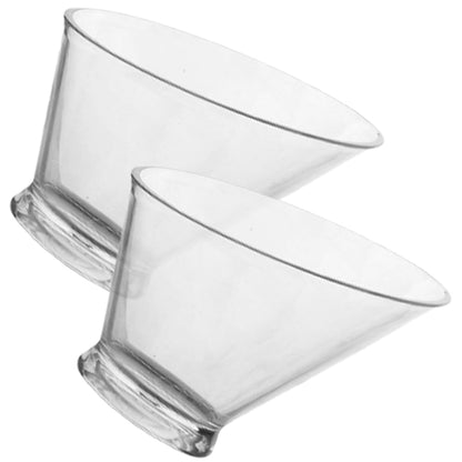 SWETRACE 2Pcs Plastic Dessert Bowls for Food Serving Clear and Portable V1189-LWWAL-20260327-03854