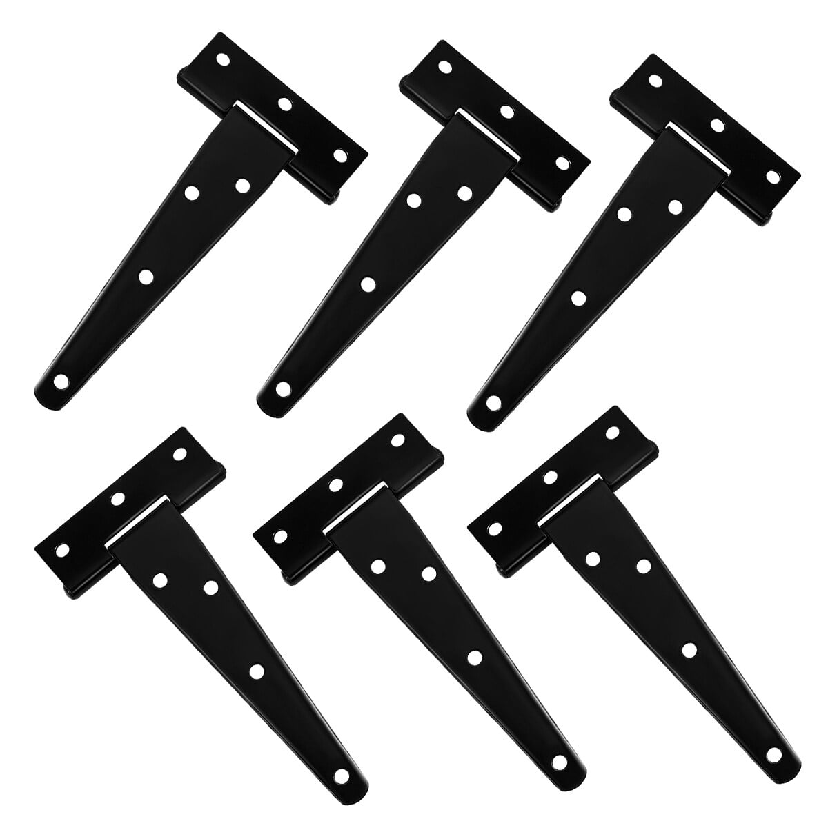 SWETRACE 6Pcs Heavy Duty Gate Hinges in T-Shape Black for Outdoor Projects V1189-LWWAL-20260327-03855