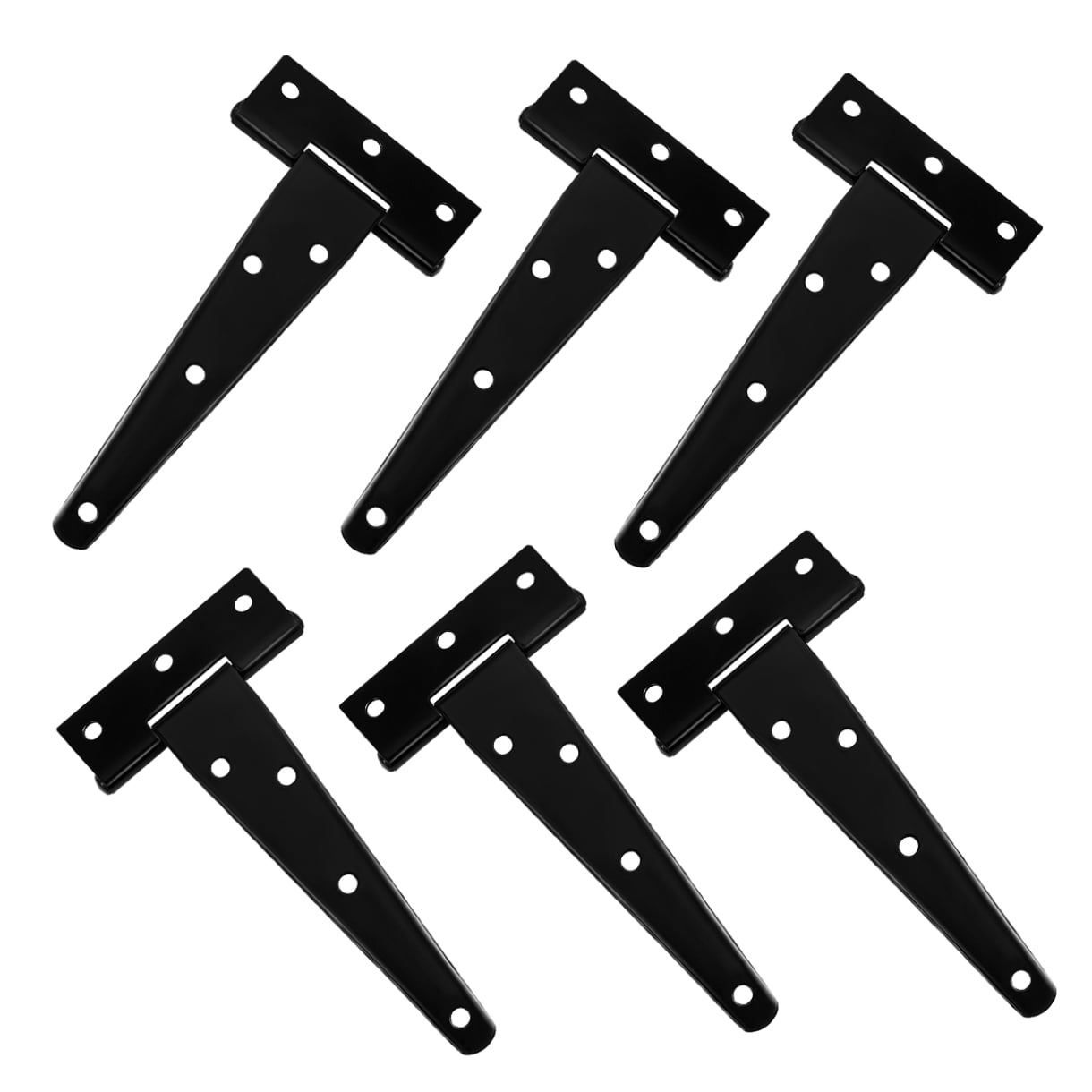 SWETRACE 6Pcs Heavy Duty Gate Hinges in T-Shape Black for Outdoor Projects V1189-LWWAL-20260327-03855