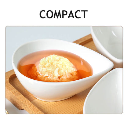 SWETRACE 5Pcs Soy Sauce Bowl Compact Size White for Dining Table Decoration V1189-LWWAL-20260327-03856