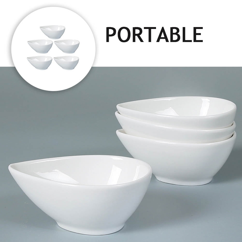 SWETRACE 5Pcs Soy Sauce Bowl Compact Size White for Dining Table Decoration V1189-LWWAL-20260327-03856