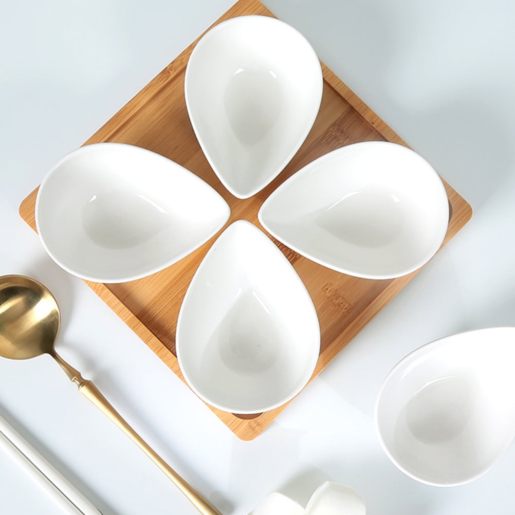 SWETRACE 5Pcs Soy Sauce Bowl Compact Size White for Dining Table Decoration V1189-LWWAL-20260327-03856