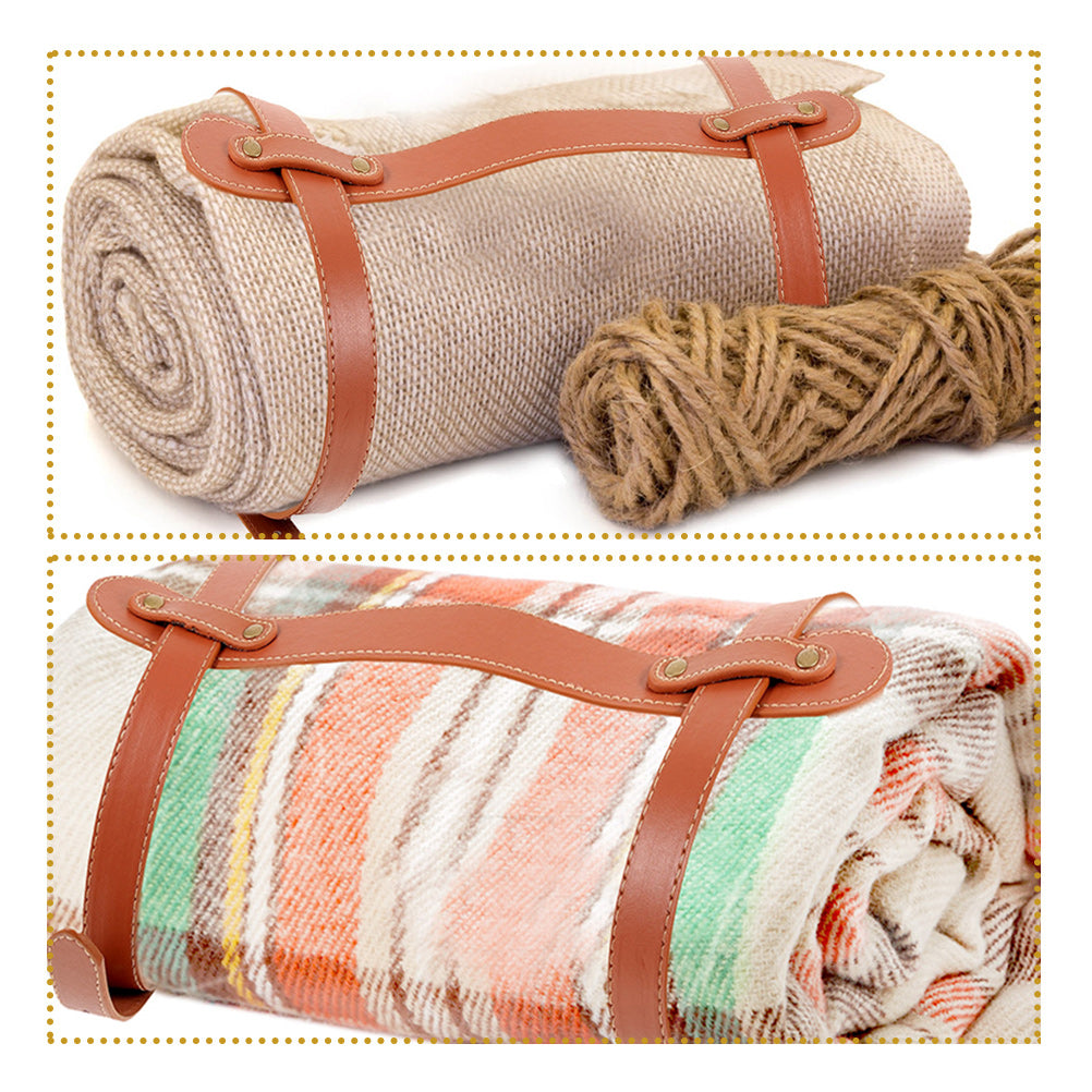 SWETRACE Travel Picnic Blanket 1Set with Bedroll Strap for Easy Binding and Transport 61.0X23.0X0.2In V1189-LWWAL-20260327-03857