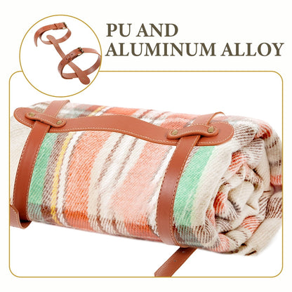 SWETRACE Travel Picnic Blanket 1Set with Bedroll Strap for Easy Binding and Transport 61.0X23.0X0.2In V1189-LWWAL-20260327-03857