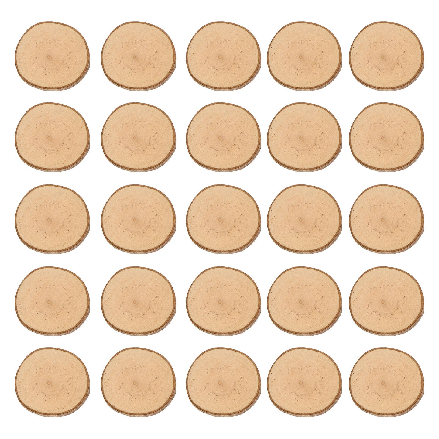 SWETRACE 1 Set Diy Wood Slices for Wedding Decorations Light Brown Round Bark Shapes Smooth Surface V1189-LWWAL-20260327-03863