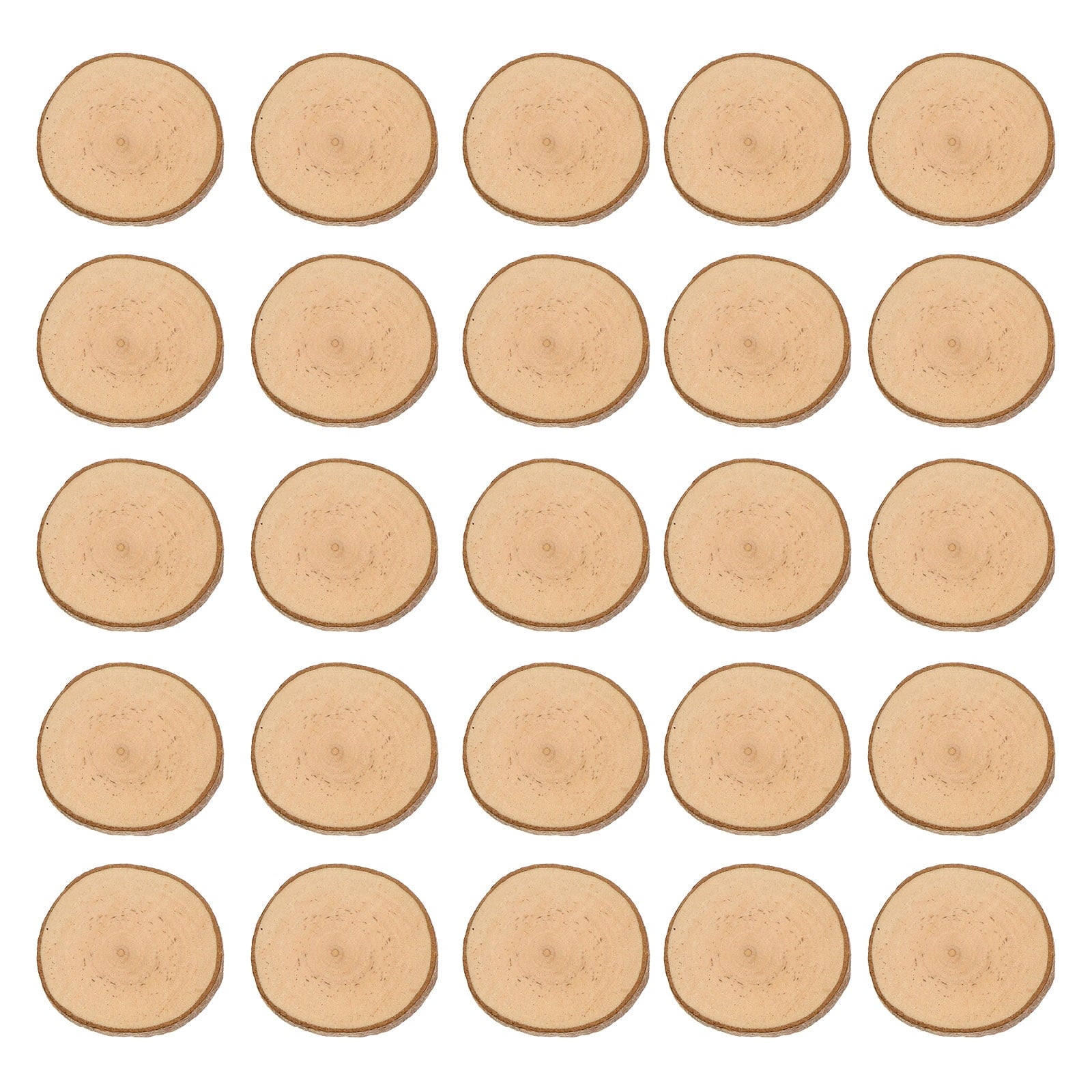 SWETRACE 1 Set Diy Wood Slices for Wedding Decorations Light Brown Round Bark Shapes Smooth Surface V1189-LWWAL-20260327-03863