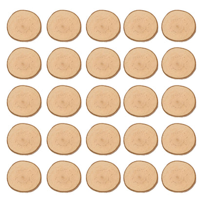 SWETRACE 1 Set Diy Wood Slices for Wedding Decorations Light Brown Round Bark Shapes Smooth Surface V1189-LWWAL-20260327-03863