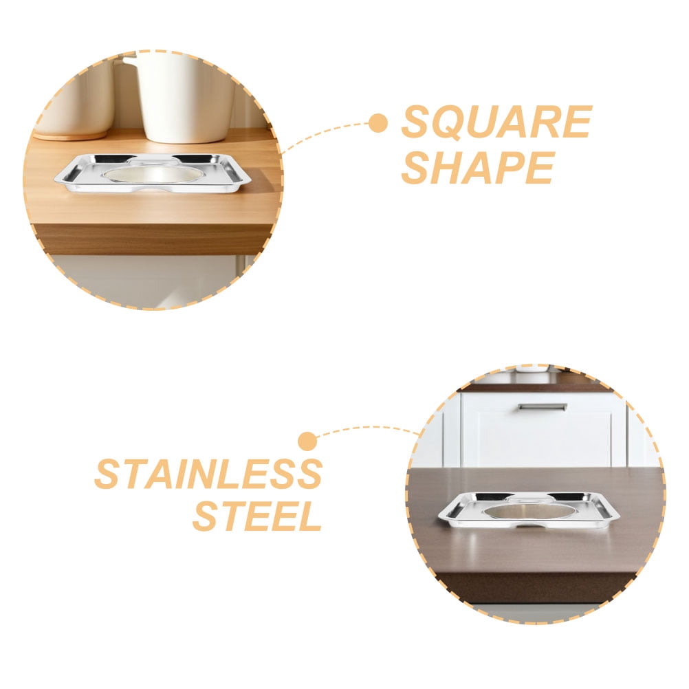 SWETRACE Heavy Duty Square Gas Range Pans 2Pcs Stainless Steel Drip Catching for Cookers V1189-LWWAL-20260327-03869