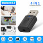 4 IN 1 5.0 Bluetooth Adapter USB Wireless Bluetooth Sender Receiver Music Audio for TV Portable 3.5mm AUX V1189-LWWAL-20260327-03904