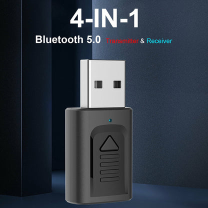 4 IN 1 5.0 Bluetooth Adapter USB Wireless Bluetooth Sender Receiver Music Audio for TV Portable 3.5mm AUX V1189-LWWAL-20260327-03904