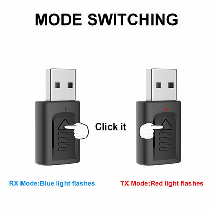 4 IN 1 5.0 Bluetooth Adapter USB Wireless Bluetooth Sender Receiver Music Audio for TV Portable 3.5mm AUX V1189-LWWAL-20260327-03904