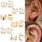 SPRING PARK Men Women Ear Cuff Wrap Earrings, 12 Pieces Gold V1189-LWWAL-20260327-03949
