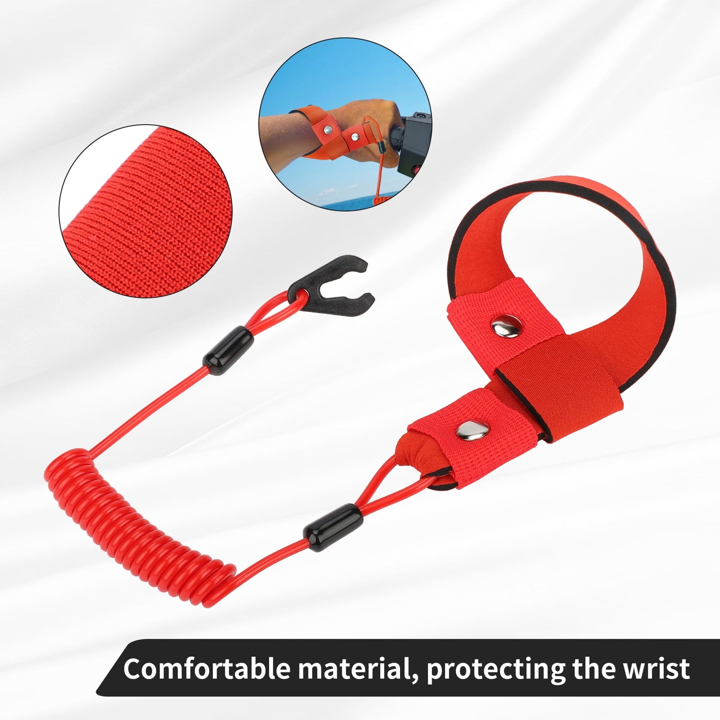 M MATI Stop Kill Safety Lanyard for Yamaha Jet Ski WaveRunner FX140 WaveVenture WaveRaider WaveJammer V1189-LWWAL-20260327-03955