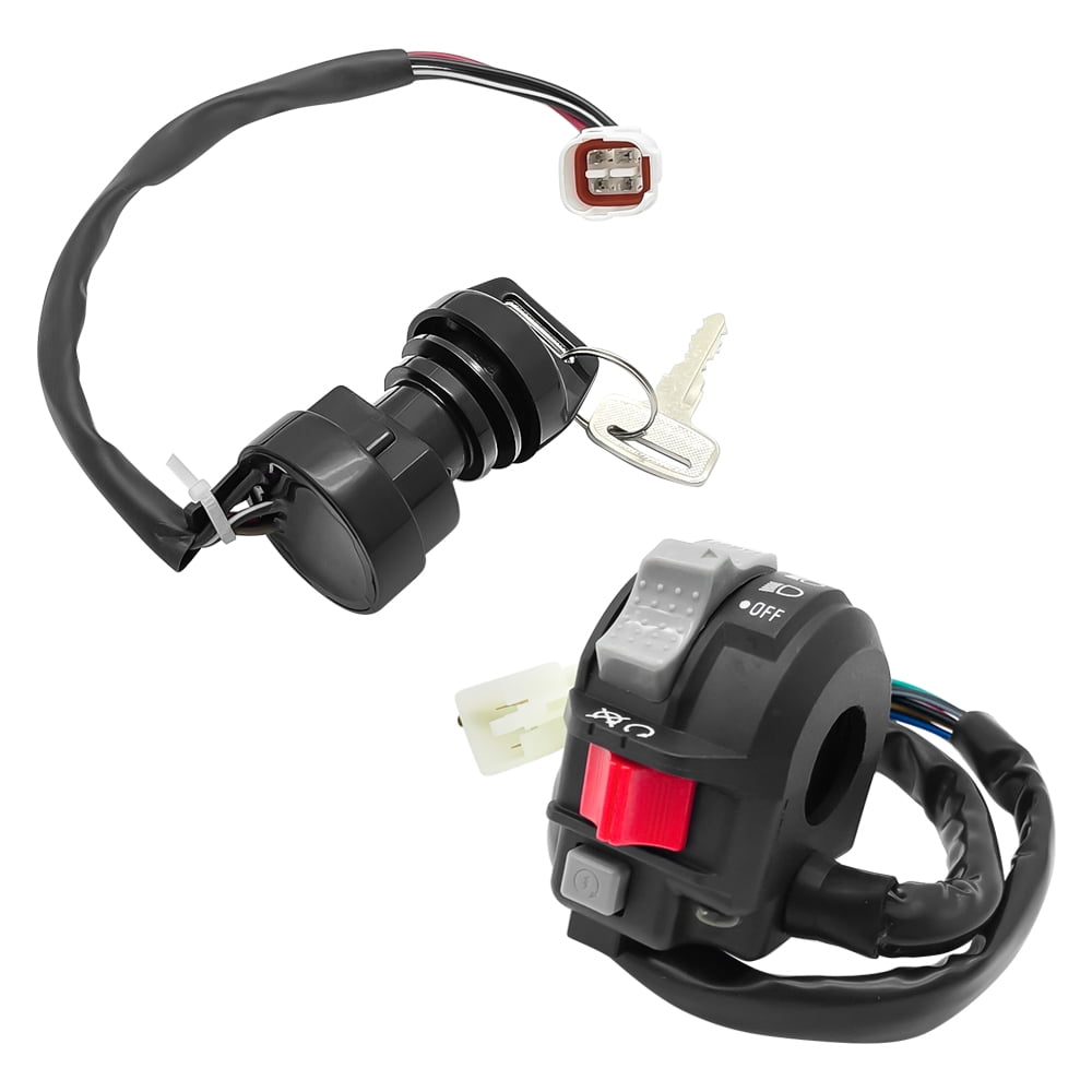 M MATI Start Stop Headlight Switch & Ignition Key Switch for Yamaha Warrior Grizzly Big Bear Wolverine Kodiak V1189-LWWAL-20260327-03956