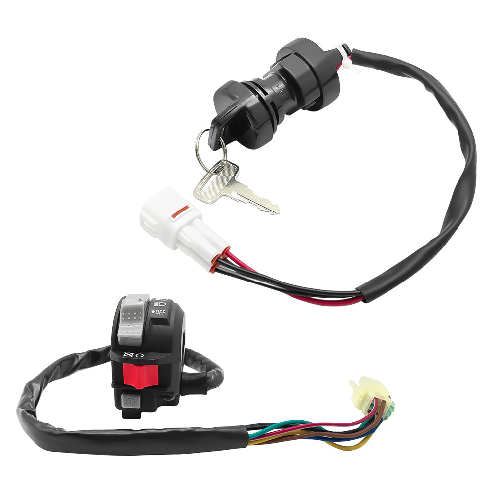 M MATI Start Stop Headlight Switch & Ignition Key Switch for Yamaha Warrior Grizzly Big Bear Wolverine Kodiak V1189-LWWAL-20260327-03956