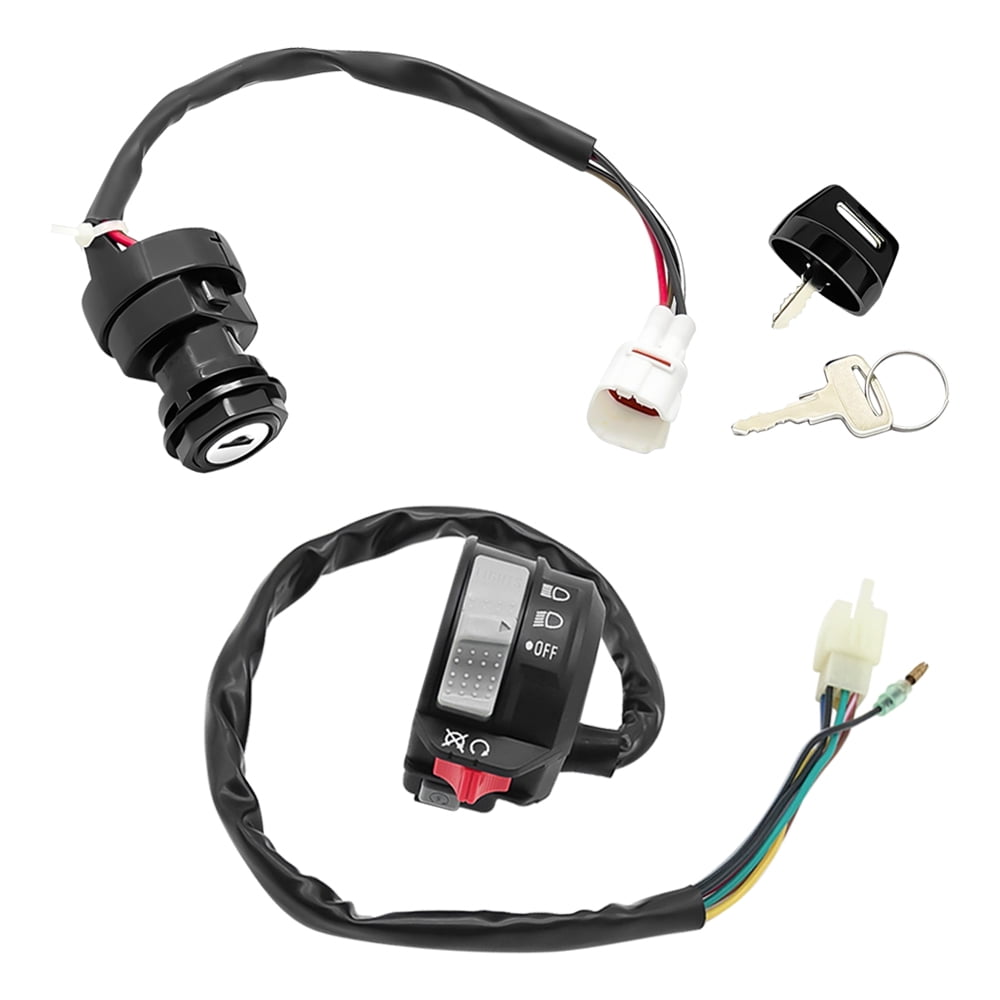 M MATI Start Stop Headlight Switch & Ignition Key Switch for Yamaha Warrior Grizzly Big Bear Wolverine Kodiak V1189-LWWAL-20260327-03956