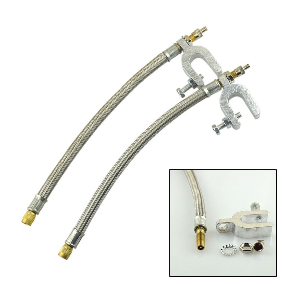 2 Pieces Dual Wheel Valve Stem Extender Extention 9.8' Stainless Steel Flexible V1189-LWWAL-20260327-03991