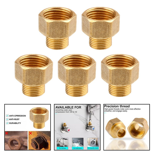 Brass Pipe Fittings Water Hose Adapter G 1/2 Female To G 3/8 Male Reducer V1189-LWWAL-20260327-04000