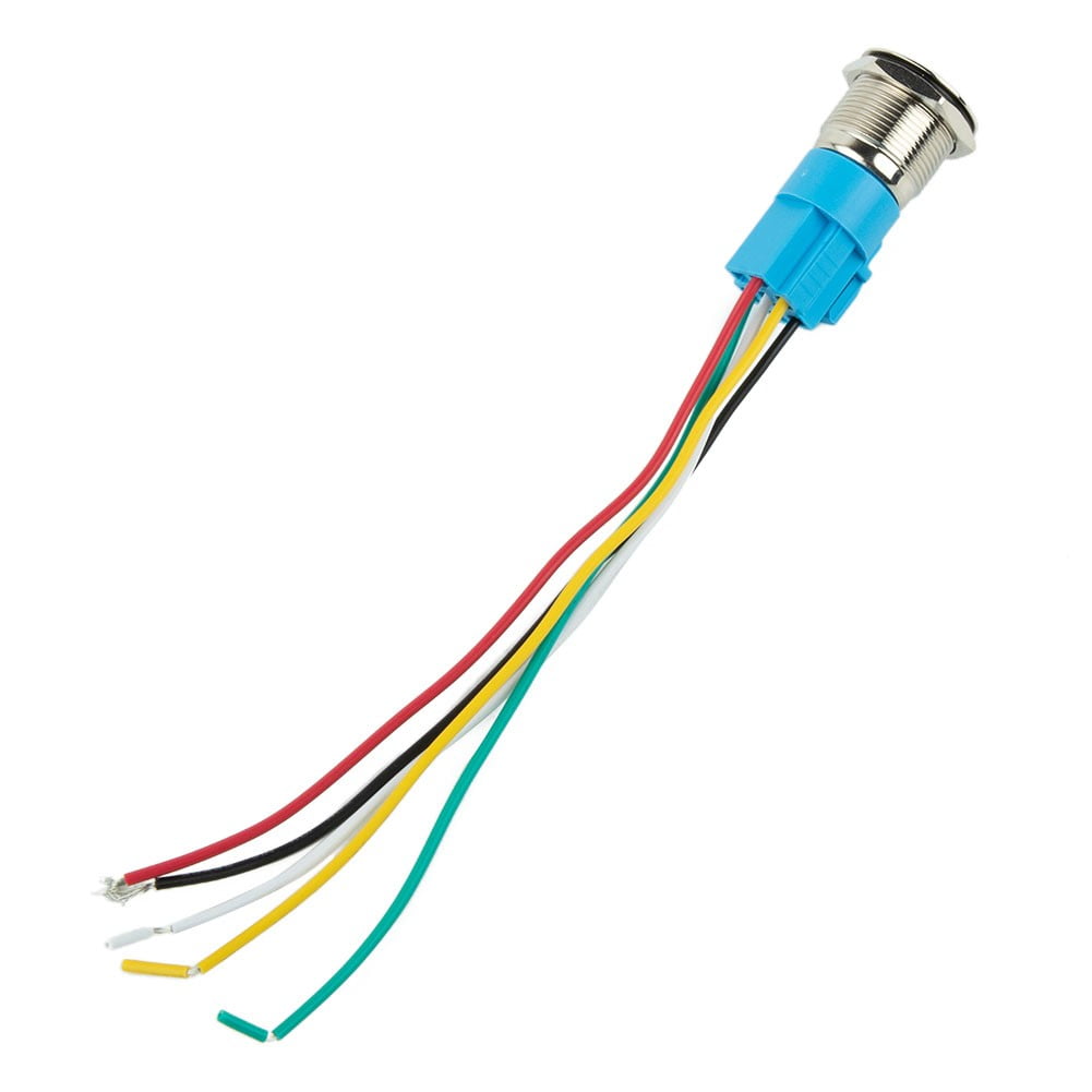 19Mm Latching Push Button Switch 12V Dc On Off Stainless Steel Led Self-Locking Green V1189-LWWAL-20260327-04003